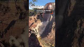 Sounded Like Thunder Trail Closed After Rockslide in Zion NP  AccuWeather [upl. by Uahsoj142]