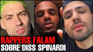 RAPPERS FALAM SOBRE DISS DE SPINARDI FILIPE RETJHONY DEREK [upl. by Witty]