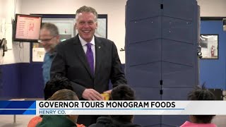 Gov McAuliffe tours Monogram Foods [upl. by Rue]