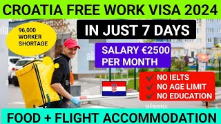 Croatia 🇭🇷 work visa 2024  High Demand Jobs In Croatia  Croatia work permit 2024 [upl. by Carolyn]