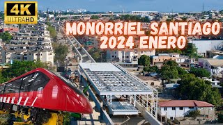 Monorriel De Santiago Avances Enero 2024 [upl. by Iphigeniah569]