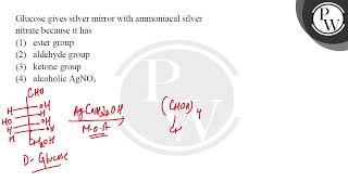 Glucose gives silver mirror with ammoniacal silver nitrate because it has [upl. by Falzetta]