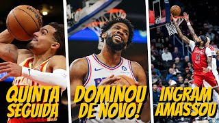 Embiid tem MAIS UM jogo DOMINANTE  Ingram AMASSA o Wizards  Hawks perde 5ª SEGUIDA  Rodada NBA [upl. by Ingamar252]