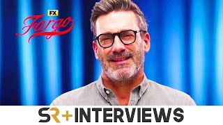 Fargo Season 5 Interview Jon Hamm On Collaborating With Noah Hawley amp Playing The Villain [upl. by Akelahs]