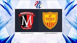 PFL Season 2024  Mendiola FC 1991 vs Manila Digger FC [upl. by Naneik]