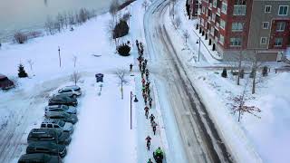 Polar Roll 2020 Roll Out Race Start  Downtown Marquette MI [upl. by Hakaber]