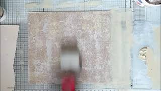 Creating distressed background with acrylic paint and a brayer [upl. by Ardnaxila]