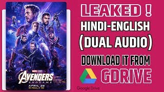 Avengers  Endgame HINDIENG Dual Audio Download From GDrive [upl. by Adorne278]