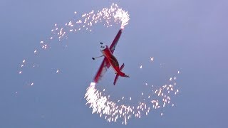 FireStarter on aircraft models RC models pyrotechnics onboard fire show [upl. by Kenward]