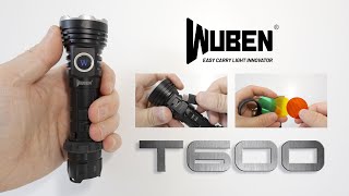 WUBEN T600  Long range tactical flashlight  TypeC charging  dual switch [upl. by Nickelsen]