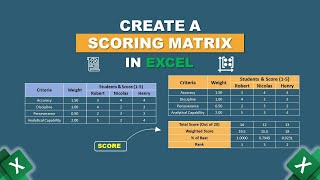 How to Create a Scoring Matrix in Excel [upl. by Htir701]