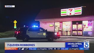 Police looking for link between 7Eleven store robberies [upl. by Magnolia935]