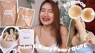 Going Braless  Prive Tapies amp Easy Peasy Nipple Cover DUPE 59 PESOS LANG  Philippines [upl. by Quill]