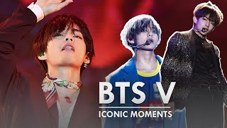 BTS V ICONIC MOMENTS ON STAGE [upl. by Favian]