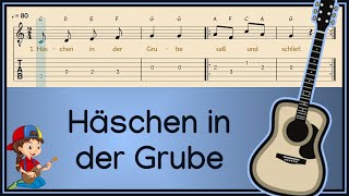 Häschen in der Grube Tabs für Gitarre  Melodie [upl. by Kelam]