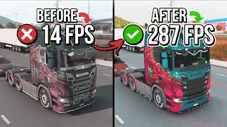 🔧 EURO TRUCK SIMULATOR 2 HOW TO BOOST FPS AND FIX FPS DROPS  STUTTER🔥 LowEnd PC ✔️ [upl. by Tnecniv312]