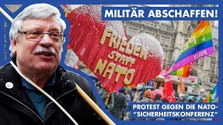 MILITÄR ABSCHAFFEN  Protest gegen die NATOquotSicherheitskonferenzquot [upl. by Rehpitsirhc258]