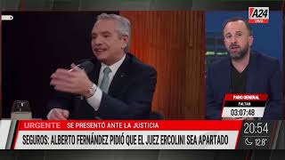 ⚖ CAUSA SEGUROS Alberto Fernández pidió que el juez Ercolini sea apartado [upl. by Sol280]