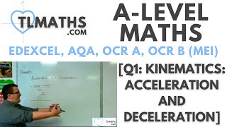 ALevel Maths Q103 Kinematics Acceleration and Deceleration [upl. by Melosa305]