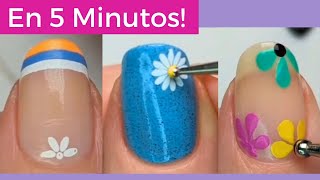 Ideas de Cómo Pintarse las Uñas en 5️⃣ MINUTOSTrendy Uñas Fáciles y Bonitas [upl. by Yeliah858]