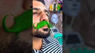 green moustache treatmentnew moustache styles muchh setting muchh beard barbershop [upl. by Sewellyn]