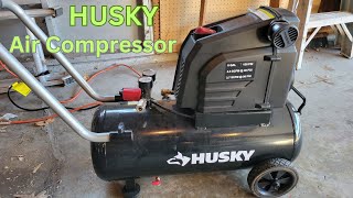 How To Use Husky 8 gallon Air Compressor husky aircompressor [upl. by Noami158]