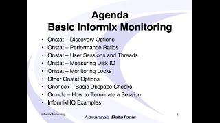 Informix Tutorial  Basic Informix Server Monitoring by Lester Knutsen [upl. by Asile]