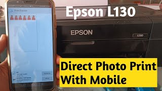 Epson L130 Direct Photo Print With Mobile  Epson L130 Connect With Mobile And Print [upl. by Aynot]