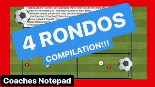 ⚽️4 RONDOS FOOTBALL TRAINING  DIFFERENT VARIATIONS ⚽️ [upl. by Lagasse43]