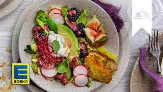 Sommersalat Rezept  Leichter Salat mit Brombeeren und Burrata  EDEKA [upl. by Newel397]