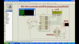 8051 MICROCONTROLLER AND RFID INTERFACING USING MAX232 [upl. by Aititil516]