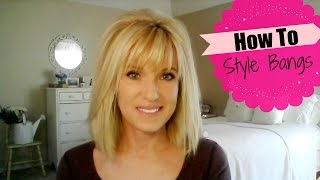 How To Style Bangs  Requested Video [upl. by Hgielak]