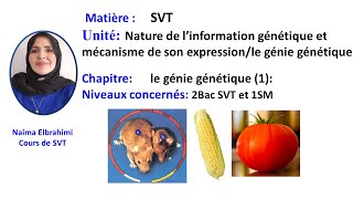 Cours SVT Bac Biof Nature de l’information génétique  le génie génétique 1 [upl. by Ploch]