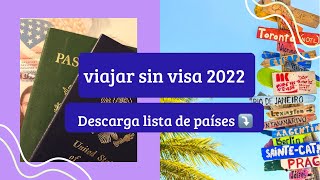 Países para VIAJAR SIN VISA desde REPÚBLICA DOMINICANA 2022 [upl. by Kerby]