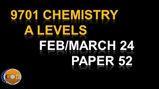 970152fm24 chemistry A levels febmarch paper522024 9701w23qp52 [upl. by Mot17]