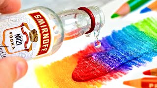 Put Alcohol on Colored Pencil amp SEE WHAT HAPPENS💥pro trick [upl. by Dumas]