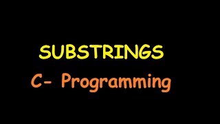 Substring in C [upl. by Asreht]