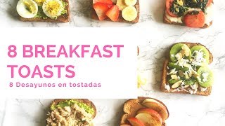 8 Desayunos FIT en tostadas en 5 minutos [upl. by Melisande]