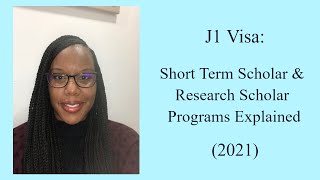 Short Term Scholar amp Research Scholar USA Explained  J1 Visa Consulting [upl. by Hegarty374]