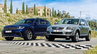 TEST TIGUAN vs TOUAREG 60 V12 pe BeamNGDrive [upl. by Bondy]