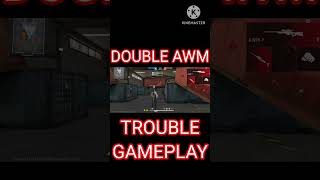 DOUBLE AWM TROUBLE GAMEPLAY  FREE FIRE 🔥 AA GAMING shorts youtubeshortsytshorts [upl. by Annahavas]