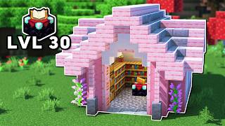 Minecraft Cherry Blossom Enchanting House Tutorial [upl. by Ybot]