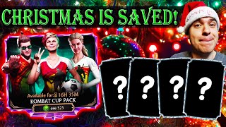 MK Mobile Kombat Cup Pack SAVED Christmas INCREDIBLE Pack Opening Finally Some Luck [upl. by Celesta]