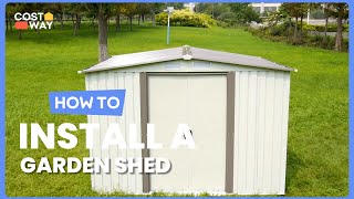 How to Install the Garden shed assembling instruction costway howto [upl. by Fatma]