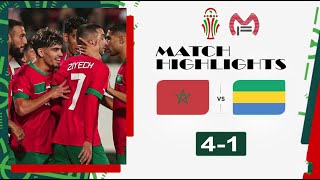 Hight Lights  Morocco vs Gabon in Africa Cup of Nations Qualifiers [upl. by Shum]