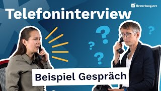 Vorstellungsgespräch am Telefon  Beispielgespräch und Tipps [upl. by Acceb525]