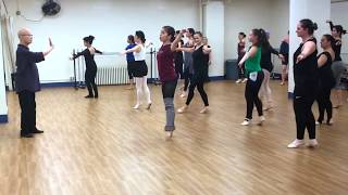 Finis Jhung teaches Adult Ballet Beginners how to pivot en dehors amp pas de bourrée [upl. by Polky]