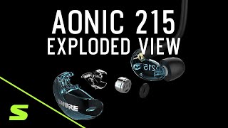 Shure AONIC 215 Sound Isolating Earphones  Exploded View Detail [upl. by Taima]