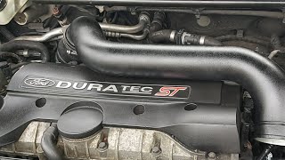 FOCUS ST 225 MK2  SOLVED How to FIX Ticking noise  Manifold Coolant hose Cambelt Water pump [upl. by Lili]