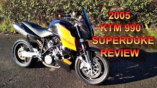 ★ 2005 KTM 990 SUPERDUKE REVIEW ★ [upl. by Rockie]